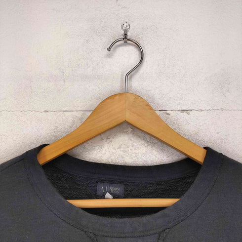 アルマーニジーンズ ARMANI JEANS ブランドロゴ刺繍 両Vガゼット スウェット メンズ import:L