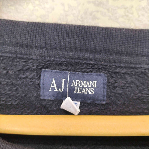 アルマーニジーンズ ARMANI JEANS ブランドロゴ刺繍 両Vガゼット スウェット メンズ import:L