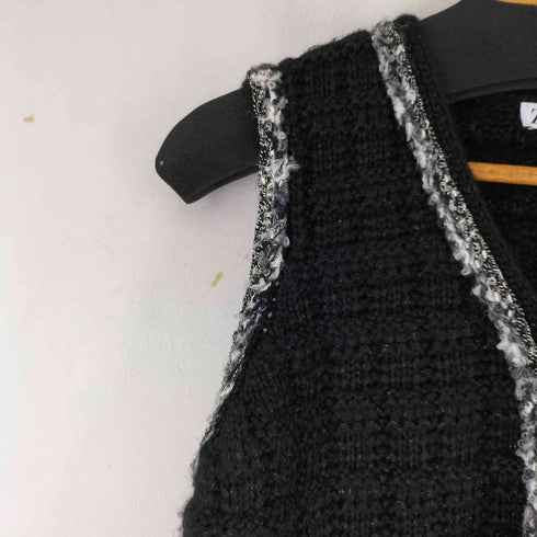 ザラ ZARA フリンジデザイン ニットベスト レディース import:S