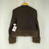 ザラ ZARA コントラストニットフェイクファージャケット レディース import:M