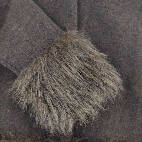 ザラ ZARA コントラストニットフェイクファージャケット レディース import:M