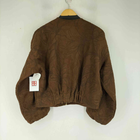 ザラ ZARA 刺繍入りスエード調ボンバージャケット レディース import:XS