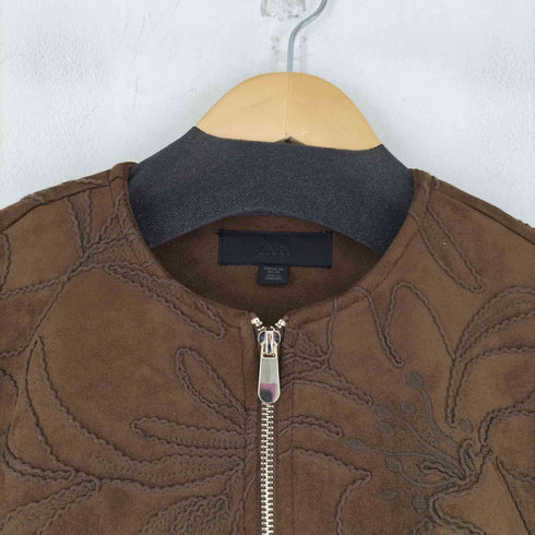 ザラ ZARA 刺繍入りスエード調ボンバージャケット レディース import:XS