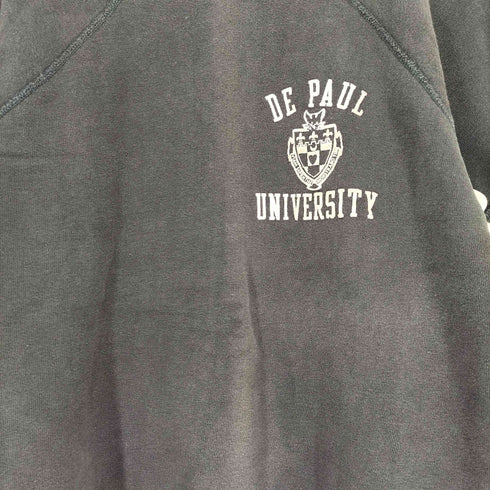 60S~ DE PAUL UNIVERSITY カレッジプリント S/S スウェット フロッキー 4本針 メンズ