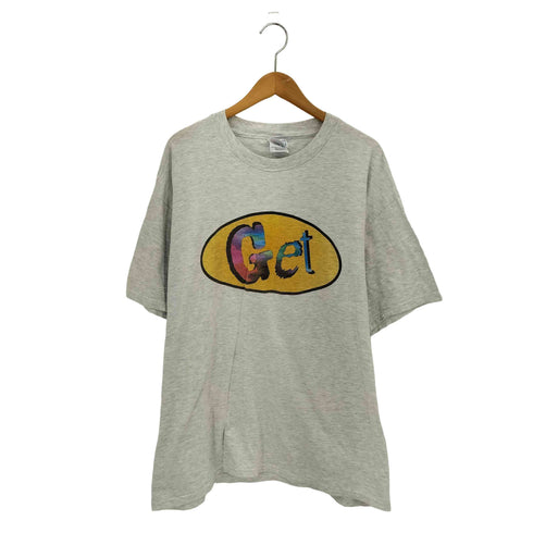 ヘインズ Hanes 90s USA製 文字イラストプリント クルーネックTシャツ メンズ import:XL