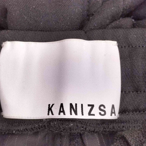 KANIZSA ストライプスラックス ドッキング ワイドバギートラックパンツ メンズ