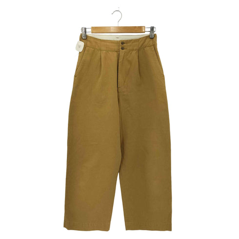 NOUVELLES DU PARADIS 2ボタン タック コットンワイドパンツ レディース 38