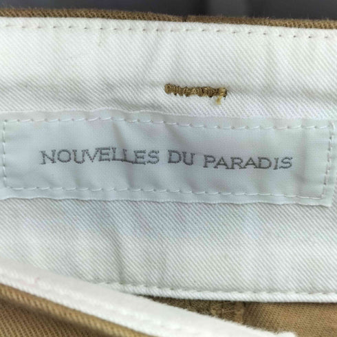 NOUVELLES DU PARADIS 2ボタン タック コットンワイドパンツ レディース 38