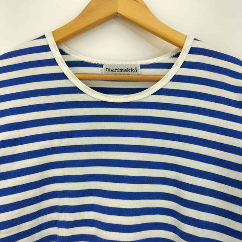 マリメッコ marimekko Tasaraita タサライタ ボーダー クルーネック Tシャツ レディース import:L