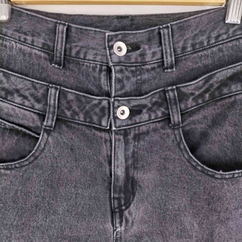 レイビームス Ray BEAMS 24AW ダブル ウエスト レイヤード デニム レディース JPN:0