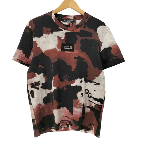 ドルチェアンドガッバーナ DOLCE&GABBANA Multicolor Camouflage-Print Cotton T-Shirt メンズ JPN:44