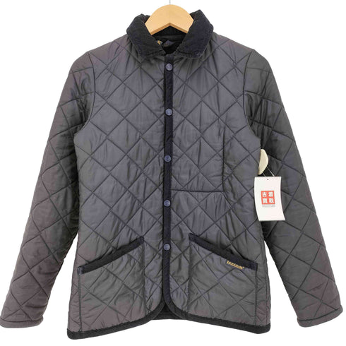 ラベンハム LAVENHAM 裏地ファー コーデュロイ切替 キルティング ジャケット レディース 36
