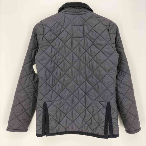 ラベンハム LAVENHAM 裏地ファー コーデュロイ切替 キルティング ジャケット レディース 36