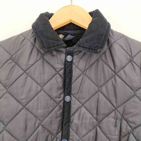 ラベンハム LAVENHAM 裏地ファー コーデュロイ切替 キルティング ジャケット レディース 36