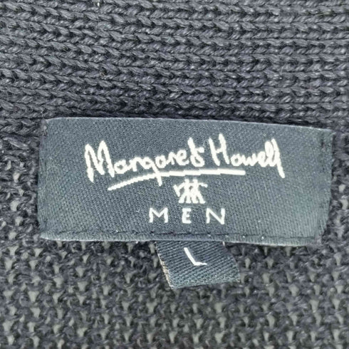 マーガレットハウエル MARGARET HOWELL MEN レザーパッチ リネン カーディガン メンズ JPN:L