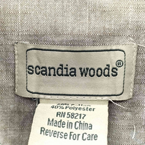 scandia woods フルジップ S/S ワークシャツ メンズ
