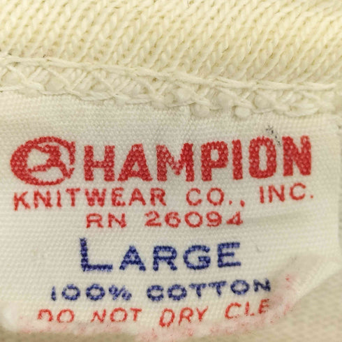 チャンピオン Champion 60S 中期 ランナーズタグ 染み込みプリント ナンバリング S/S Tシャツ メンズ import:L