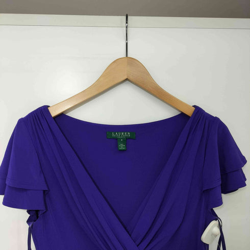 ローレンラルフローレン LAUREN RALPH LAUREN ドレープデザイン S/S ワンピース レディース US:4