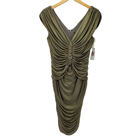 タダシショウジ TADASHI SHOJI ビジューデザイン ドレープノースリーブドレス レディース JPN:S