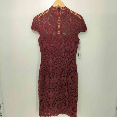 タダシショウジ TADASHI SHOJI ノースリーブ レース ワンピース パーティドレス オケージョン ボルドー レディース JPN:4