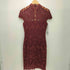 タダシショウジ TADASHI SHOJI ノースリーブ レース ワンピース パーティドレス オケージョン ボルドー レディース JPN:4
