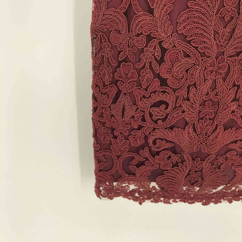 タダシショウジ TADASHI SHOJI ノースリーブ レース ワンピース パーティドレス オケージョン ボルドー レディース JPN:4