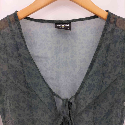 MINGA LONDON 総柄 シアー カーディガン Y2K レディース