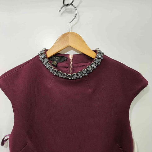 テッドベーカー TED BAKER ビジュー ノースリーブ パーティドレス オケージョン レディース JPN:2