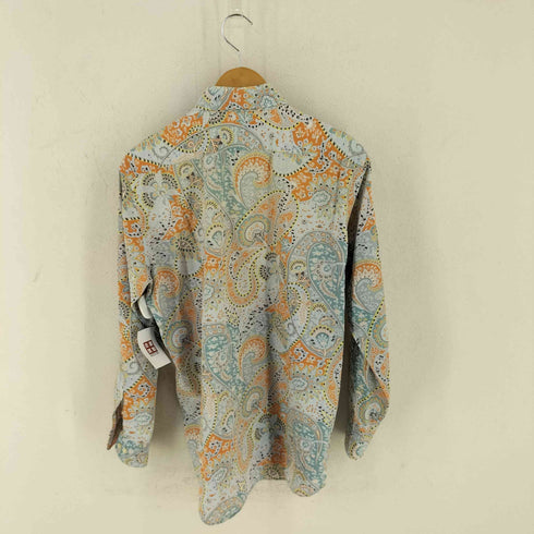 エトロミラノ ETRO MILANO イタリア製 ペイズリー柄 ボタンダウンシャツ メンズ M