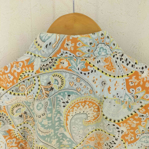 エトロミラノ ETRO MILANO イタリア製 ペイズリー柄 ボタンダウンシャツ メンズ M