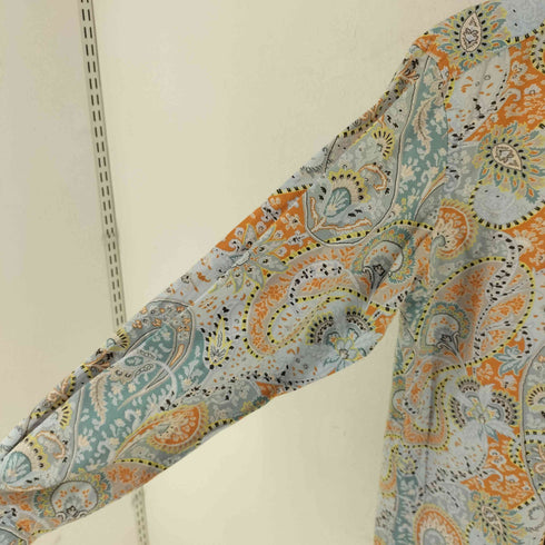 エトロミラノ ETRO MILANO イタリア製 ペイズリー柄 ボタンダウンシャツ メンズ M
