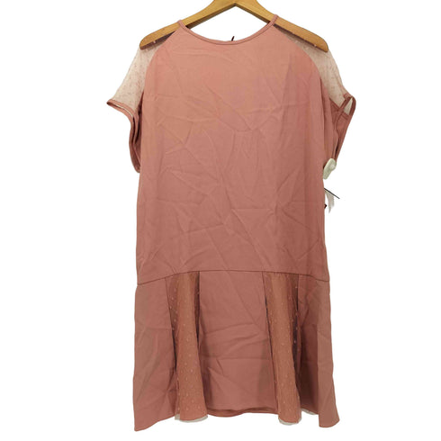 レッドヴァレンティノ RED VALENTINO レース切替 シアー チュニック ワンピース パーティドレス レディース EUR:42