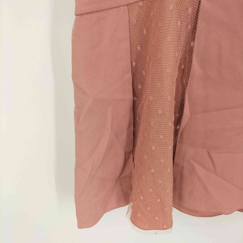 レッドヴァレンティノ RED VALENTINO レース切替 シアー チュニック ワンピース パーティドレス レディース EUR:42