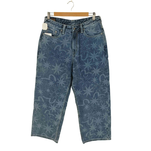 エヴィス EVISU オールオーバーウォッシュドプリント リラックスフィット ジーンズ メンズ L 175/80A
