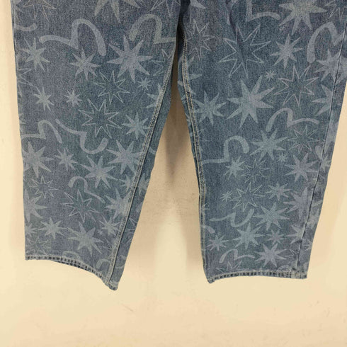 エヴィス EVISU オールオーバーウォッシュドプリント リラックスフィット ジーンズ メンズ L 175/80A