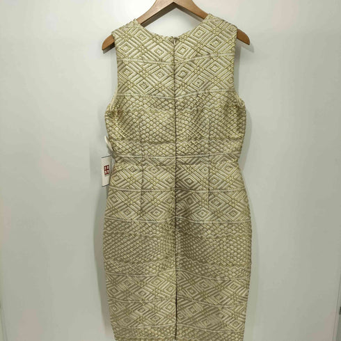 マックスマーラ MAX MARA MADE IN ITALY ベルト付き ラメデザイン ノースリーブワンピース レディース JPN:44