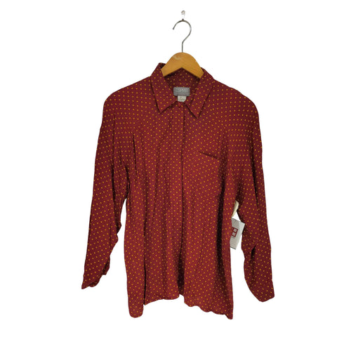ESPRIT COLLECTION ドット柄比翼レーヨンシャツ レディース M