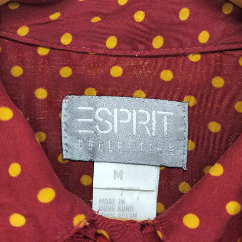 ESPRIT COLLECTION ドット柄比翼レーヨンシャツ レディース M