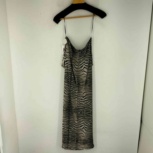 ザラ ZARA アニマルプリント チュールワンピース レディース import:M
