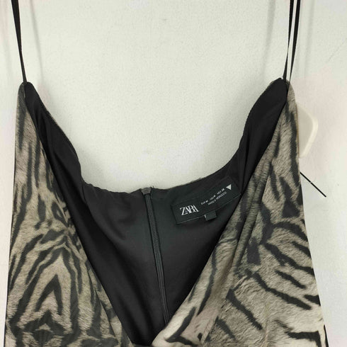 ザラ ZARA アニマルプリント チュールワンピース レディース import:M