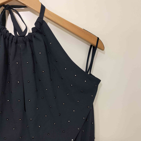 アルマーニジーンズ ARMANI JEANS ラインストーン ホルターネック ワンピース ドレス レディース EUR:40