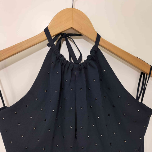 アルマーニジーンズ ARMANI JEANS ラインストーン ホルターネック ワンピース ドレス レディース EUR:40
