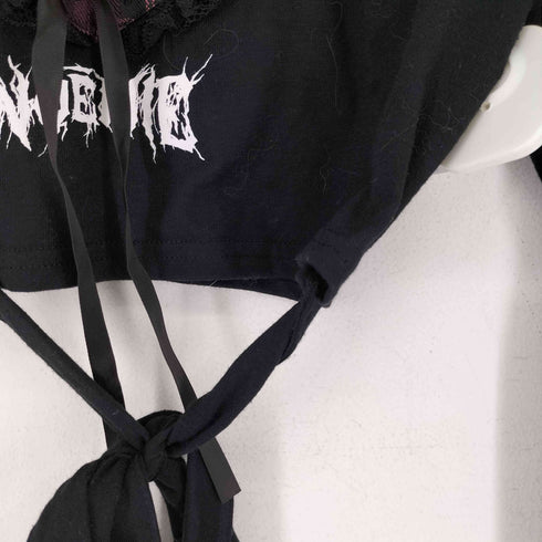 NOEME ハートスピンドルクロップドTシャツ レディース