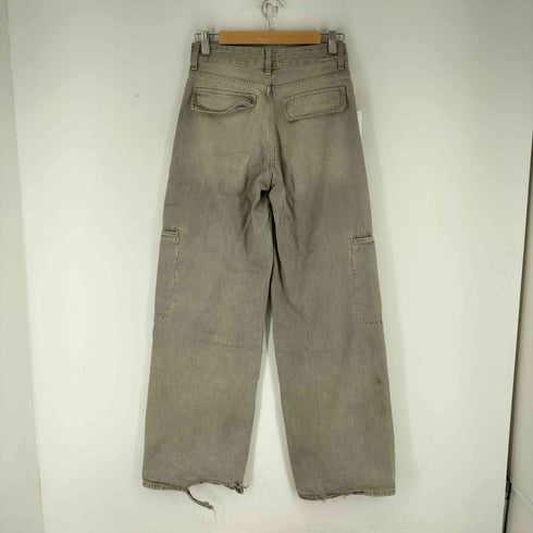 ザラ ZARA ウォッシュ加工ワイドデニムパンツ レディース JPN:34