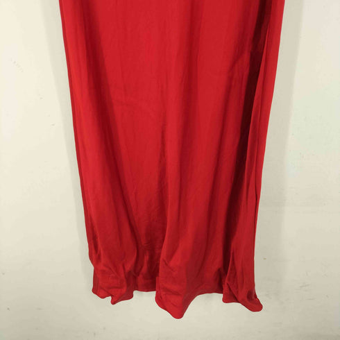ザラ ZARA バックレースアップ サテンワンピース レディース import:M