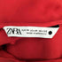 ザラ ZARA バックレースアップ サテンワンピース レディース import:M
