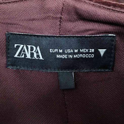 ザラ ZARA ベロア ベアトップワンピース レディース import:M