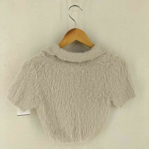 ザラ ZARA フェイクファー シャギーニット ポロシャツ レディース M