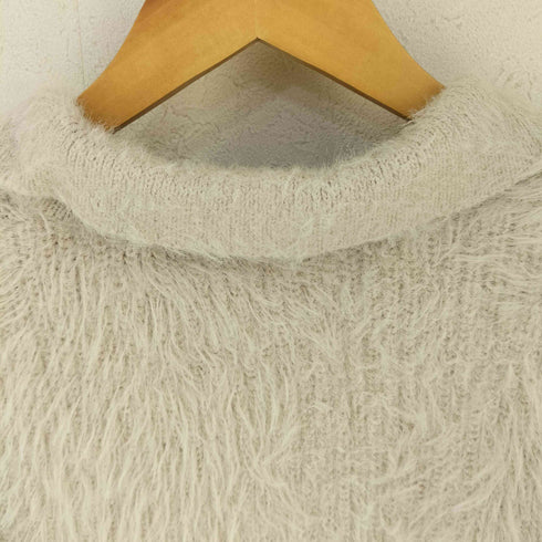 ザラ ZARA フェイクファー シャギーニット ポロシャツ レディース M