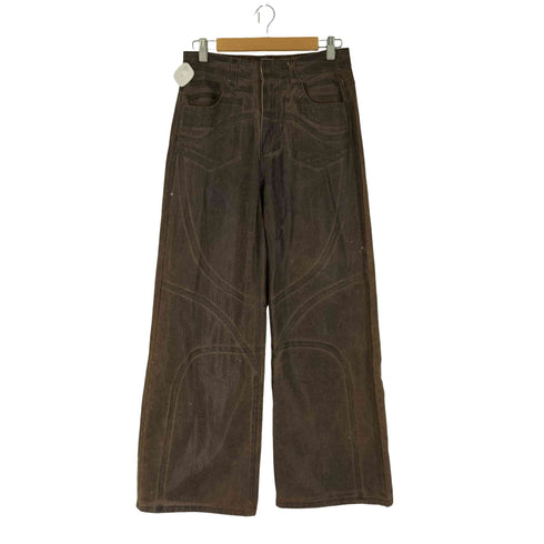 MUSERA ワックスコーティングワイドデニム レディース UK:26-27